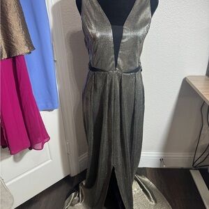 BCBGeneration Gold Backless Dress